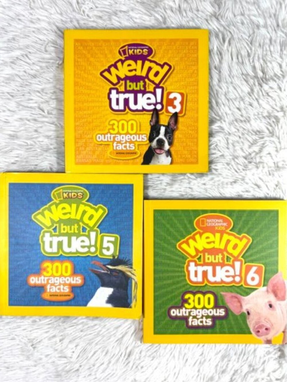 Set of 3 National Geographic Kids Weird But True 300 Outrageous Facts #3 #5 #6